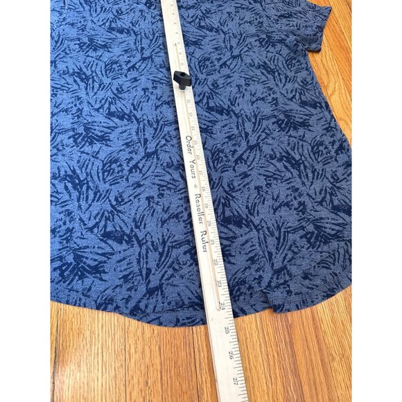 Tek Gear DryTek Large Blue Print Short Sleeve Women’s Shirt - Picture 4 of 5